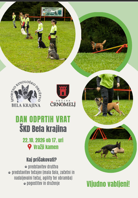 vpis v tečaj šolanja psov jesen 2026